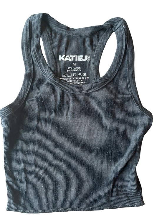 Katie J NYC Other - Katie J NYC Black Ribbed Racerback Tank